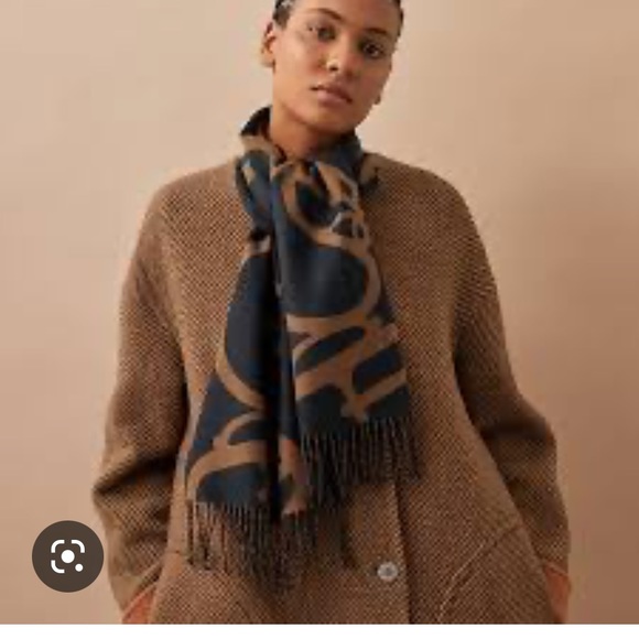 SOLD OUT HERMES Cashmere Boucles EY Camails Muffler Mrine Bordoux - Picture 1 of 6
